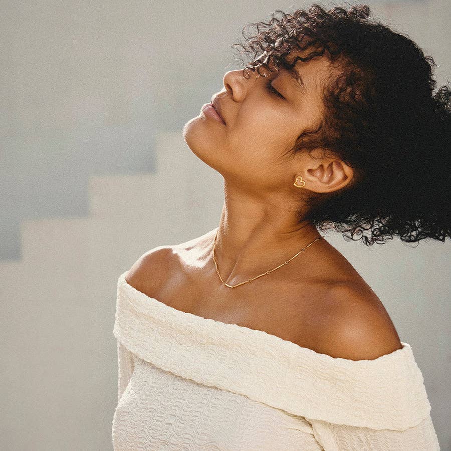 Agapée Jewelry - Vente Collier maille et chaîne - Collier Enea | Bijoux Or Cadeau Imperméable4