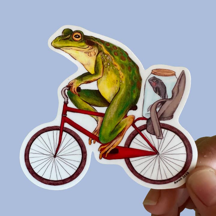 Anna Seed Art - Wholesale Sticker - Sticker - Bicycle Frog0