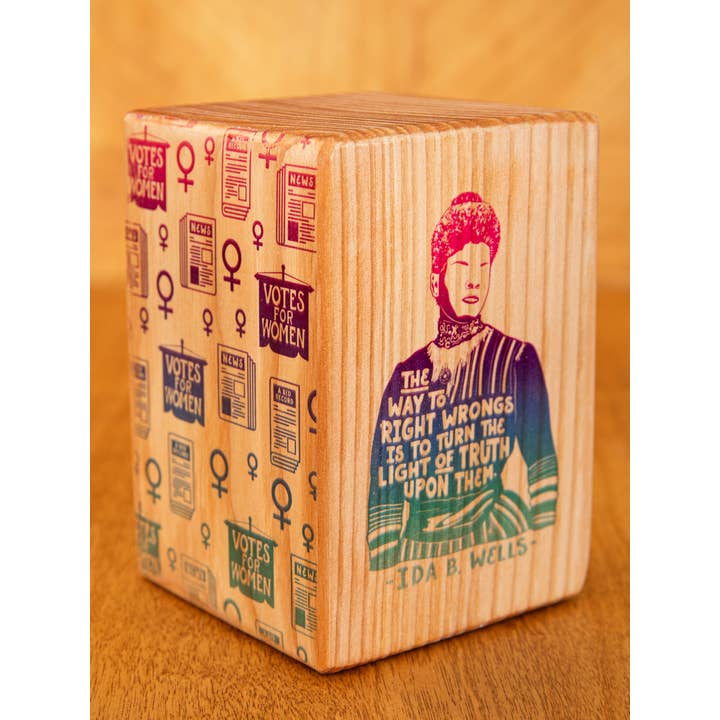 ARCHd - Wholesale Bookend - Iconic Woman Quote Bookend (sold individually) NATURAL WOOD4