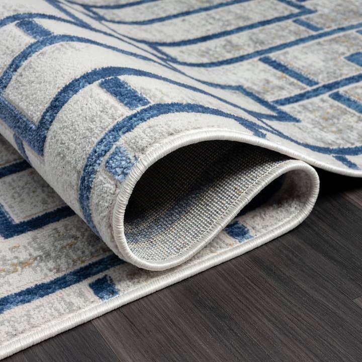 Abani Rugs - Wholesale Area Rug - ABANI Atlas - Seamless Rectangle Blue Grey Area Rug