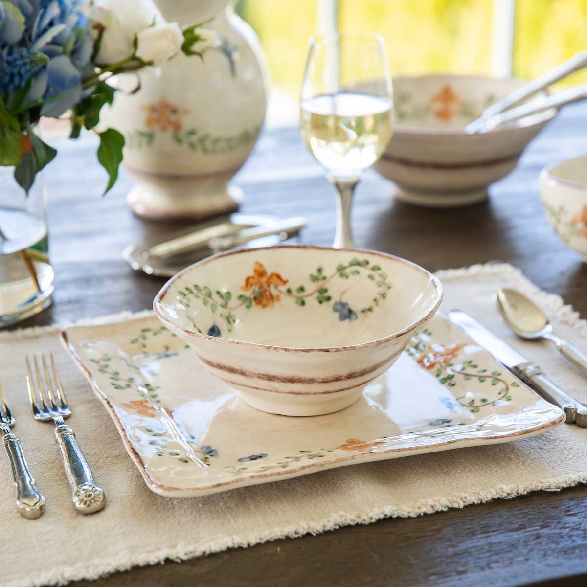 Arte Italica & Crown Linen Designs - Wholesale Bowl - Medici Cereal Bowl1