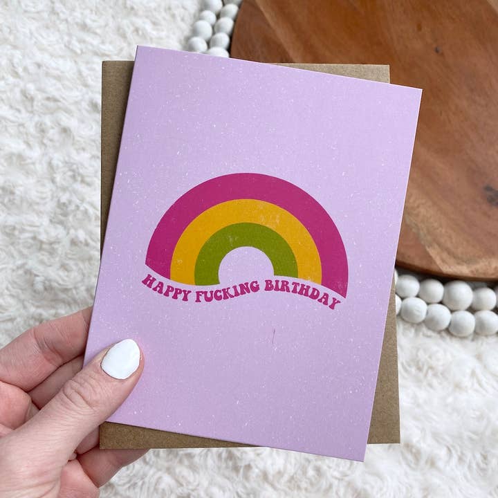 "Happy F***ing Birthday" Birthday Card for wholesale by Big Moods
