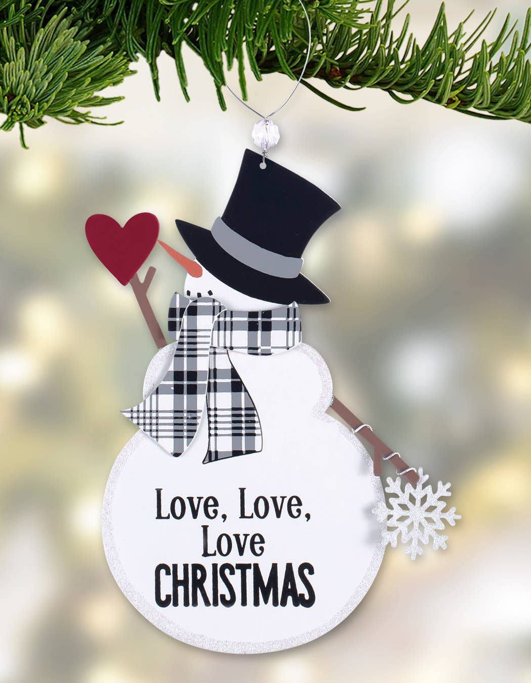 Sunset Vista Designs - Wholesale Ornament - Snowman Love Ornament