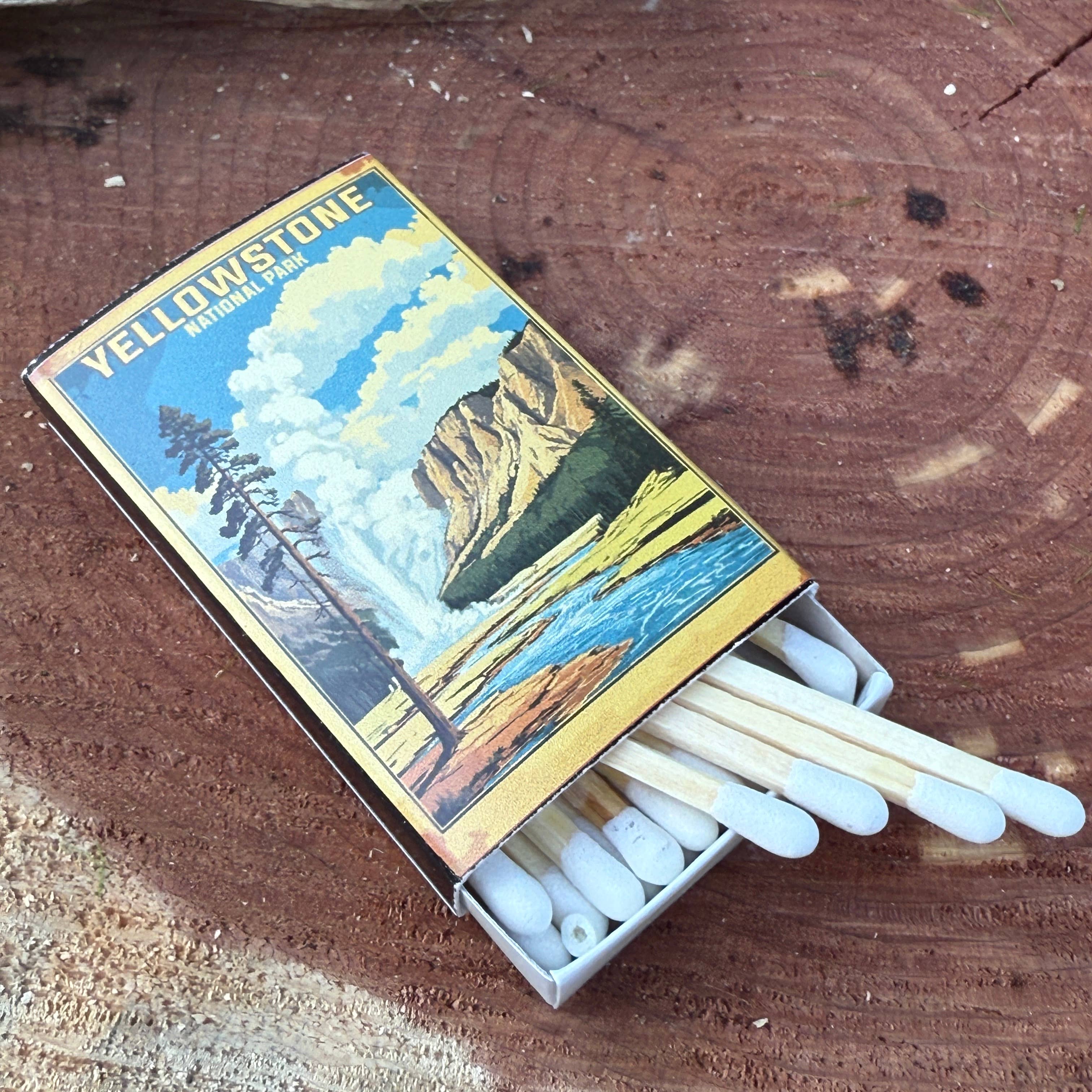 National Parks and Beyond - Wholesale Matches - Yellowstone Vintage-looking National Park Matchboxes2