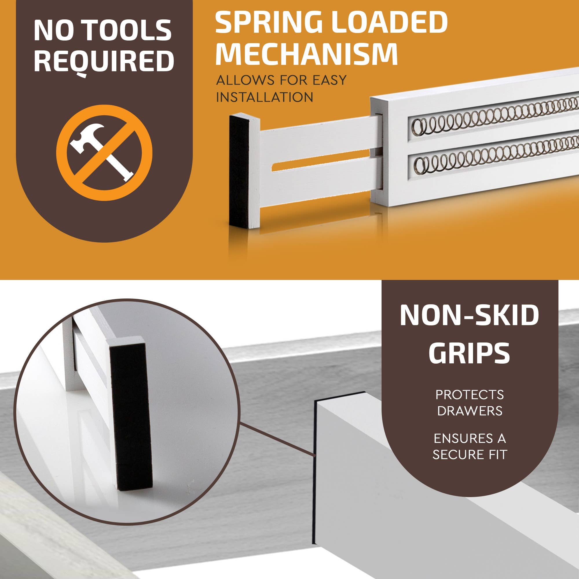 Bambusi - Wholesale Drawer Organizer - Bamboo Drawer Dividers, Adjustable, 4-Pack (White)17