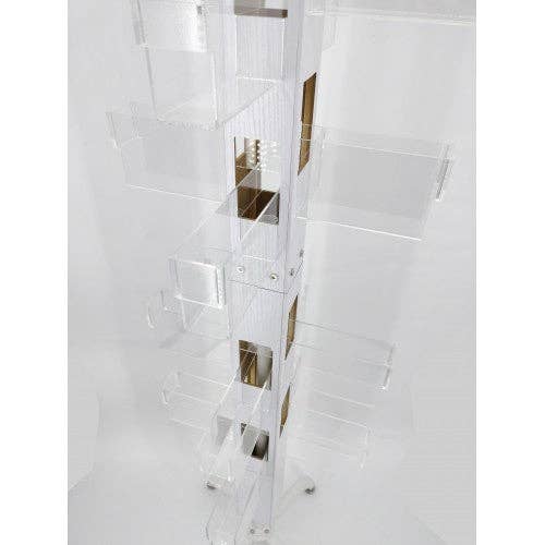FIXTUREDISPLAYS - Wholesale Retailer Display - Paper & Novelty - Clear Acrylic Plexiglass 40 Pocket Greeting Card Rack DVD CD Book 6.25x8.5"100244