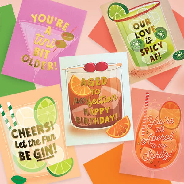 The Social Type - Wholesale Congratulations Card - Let the Fun Be GIN! Congrats Card1
