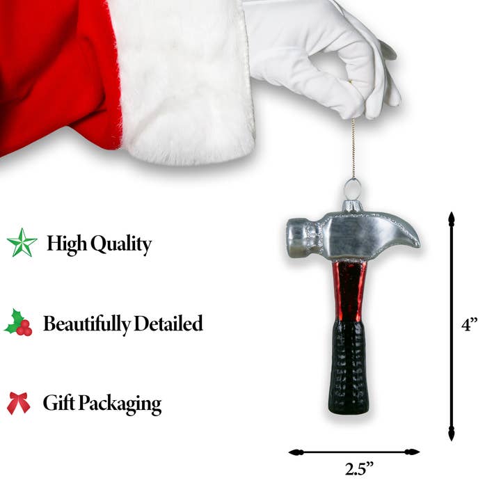 North Star Christmas – Großhandel Verzierung – North Star Christmas | Glasornament in Hammer-Form1