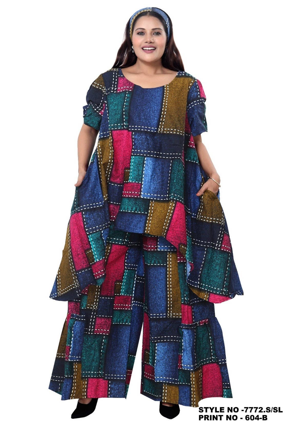 KaraChic - Wholesale Top & Pant Set (NOT Loungewear) - Women's - 7772A Authentic African Print 2pc Pant Set2