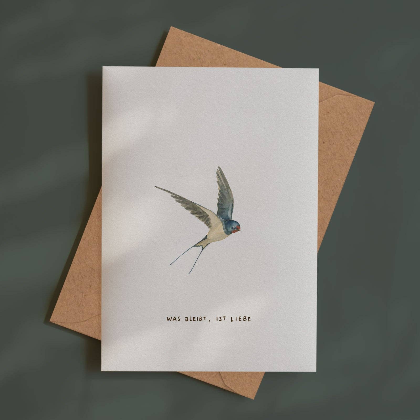 tucán y limón - Wholesale Sympathy Card - Barn Swallow - what remains is love | Sympathy card1