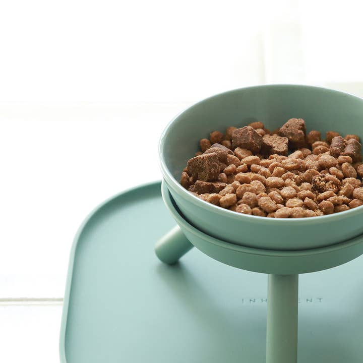 Pets So Good - Wholesale Pet Bowl - Cat/Dog - Oreo Elevated Pet Feeder Table . Jade Green . Short4