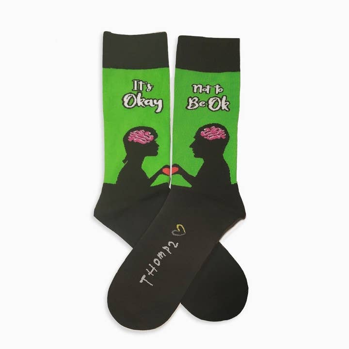 Meias para Conscientização sobre Saúde Mental por atacado de Thomp2 Socks