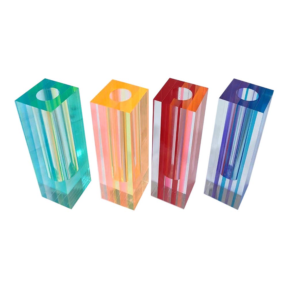 Canetti Design Group Inc. – wholesale Vase – Striped Colorful Bud Vase - 4 Colors 0