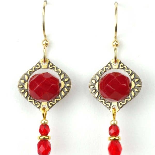 Dingle øre m/dråbe rød for engroshandel hos Beautiful Medusa