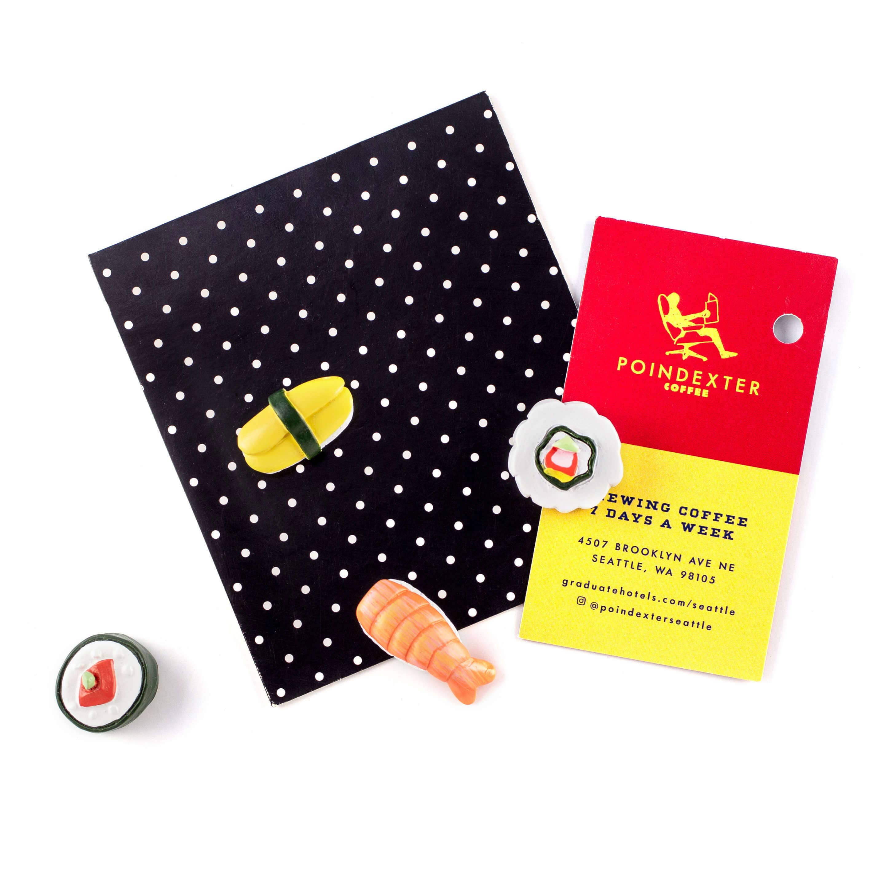 Three by Three Seattle - Wholesale Magnet - colorful SUSHI magnets ICONIC packaging s/43