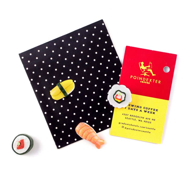 Three by Three Seattle - Wholesale Magnet - colorful SUSHI magnets ICONIC packaging s/43