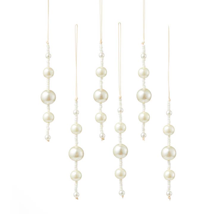 SERRV International - Wholesale Ornament Set - Glass Pearl Ornaments - Set of 6