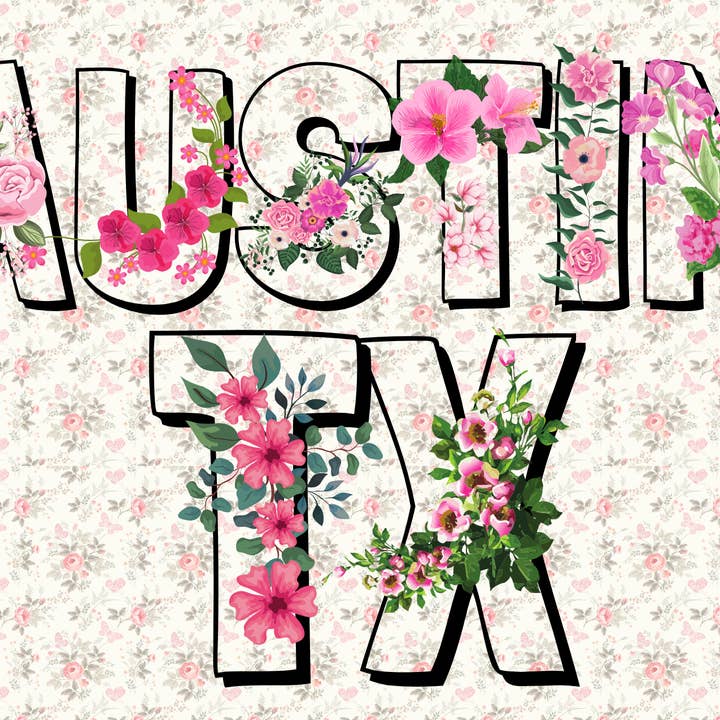 Piles of Postcards - Wholesale Postcard - Austin Texas Decorated with Flowers Postcard1