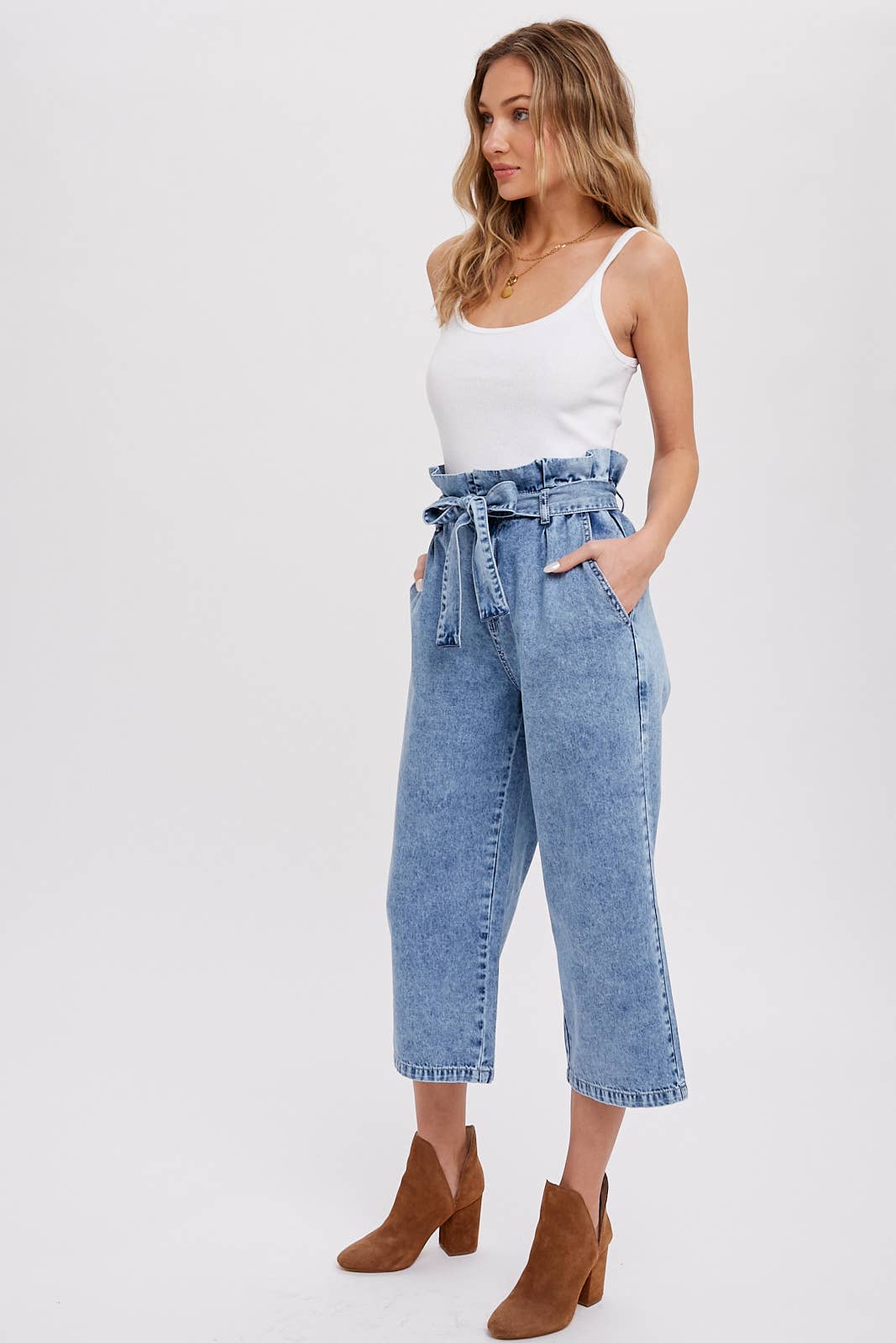 Bluivy - Wholesale Pants - Women's - BELTED PAPERBAG CULOTTES22