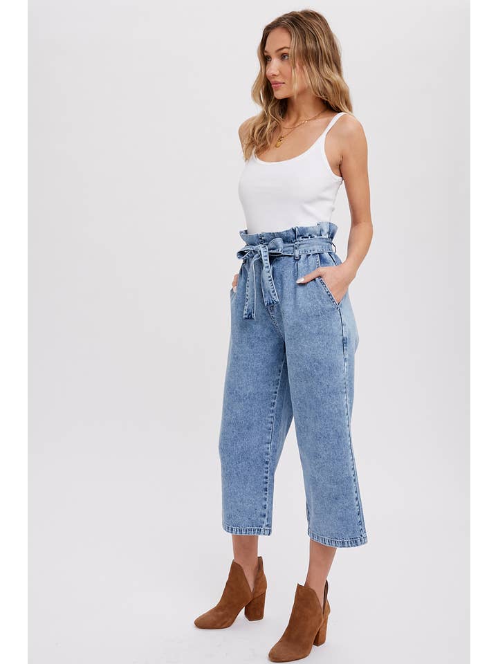 Bluivy – wholesale Pants – Women's – BELTED PAPERBAG CULOTTES22