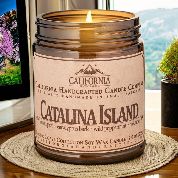 California Handcrafted - Vendita all'ingrosso Candele da viaggio - Candela in barattolo al cocco e albicocca dell'Isola di Catalina5