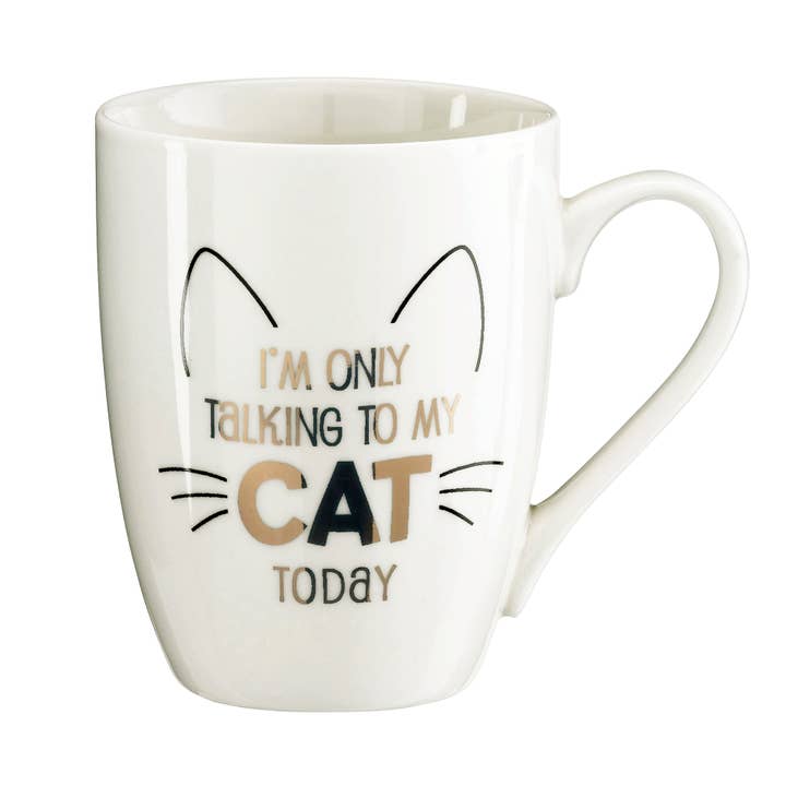 Caneca de cerâmica Lillian Rose “Eu só estou falando com meu gato hoje” por atacado de Lillian Rose