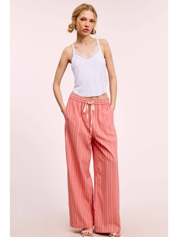 La Miel – Calças - Mulher por atacado – JDP4228-Calças de Design Padronizado de Corte Descontraído Com Bolsos29