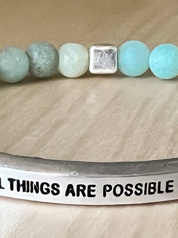 Med Gud är allting möjligt Matteus 19:26 Skriftarmband för wholesale av Eden Merry Jewelry by James Lawrence