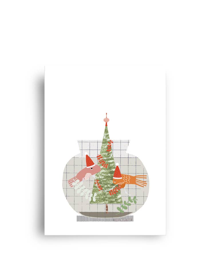 postcard 'christmas bowl' for wholesale by STUDIOZWAANSTRAAT