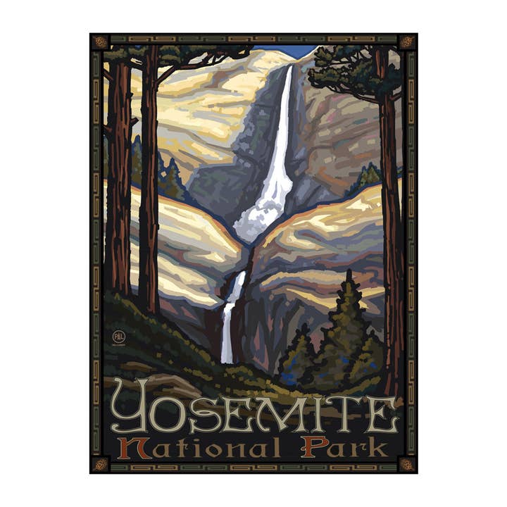 PAL-0091 A Yosemite National Park Yosemite Falls 9x12 Print for wholesale by Art of Place