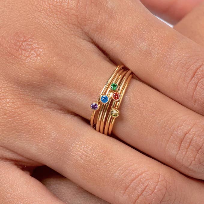 AzzaikJewelry - Wholesale Single Stone/Solitaire Ring - Birthstone Minimalist Ring2