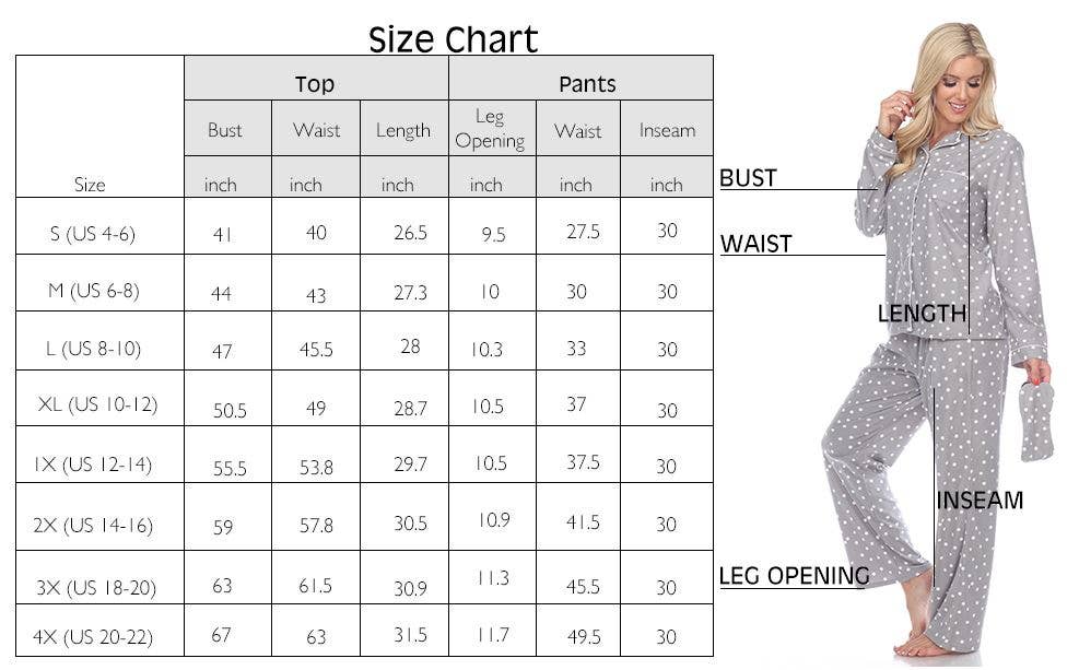 WHITE MARK - Wholesale Pyjamaset - Dames - Drie-delig Pyjama Set - Plus Size15