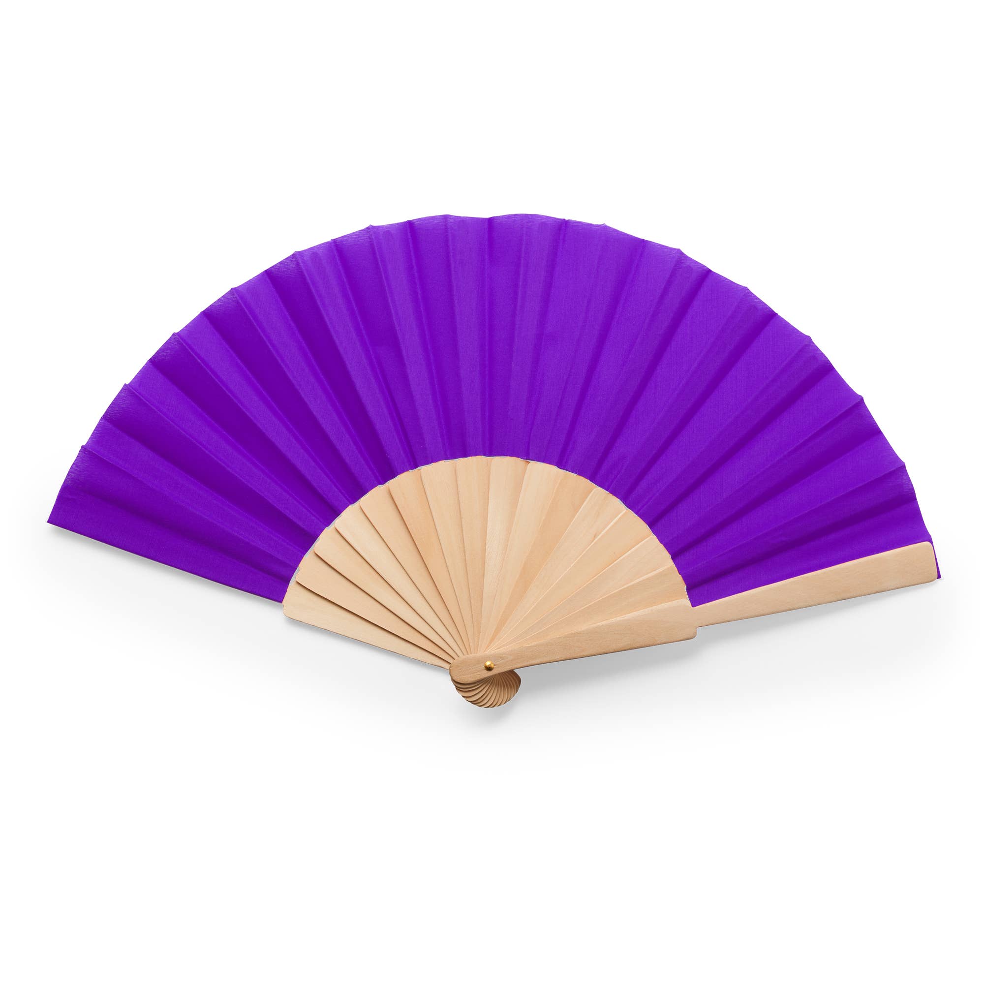 eBuyGB Craft Blanks – wholesale Handheld folding fan – Wood & Polyester Nature Fan 190T Fabric Ribs0