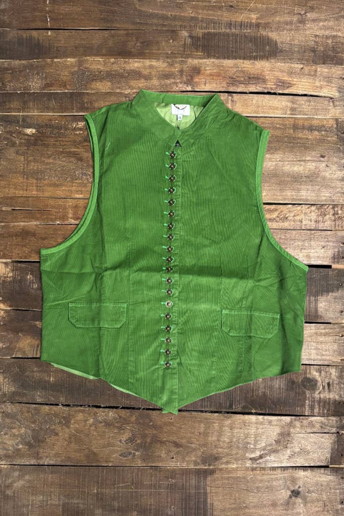 Jaded Gypsy – wholesale Outerwear Vest - Women’s – Mesmerized Vest - Fern Corduroy 1