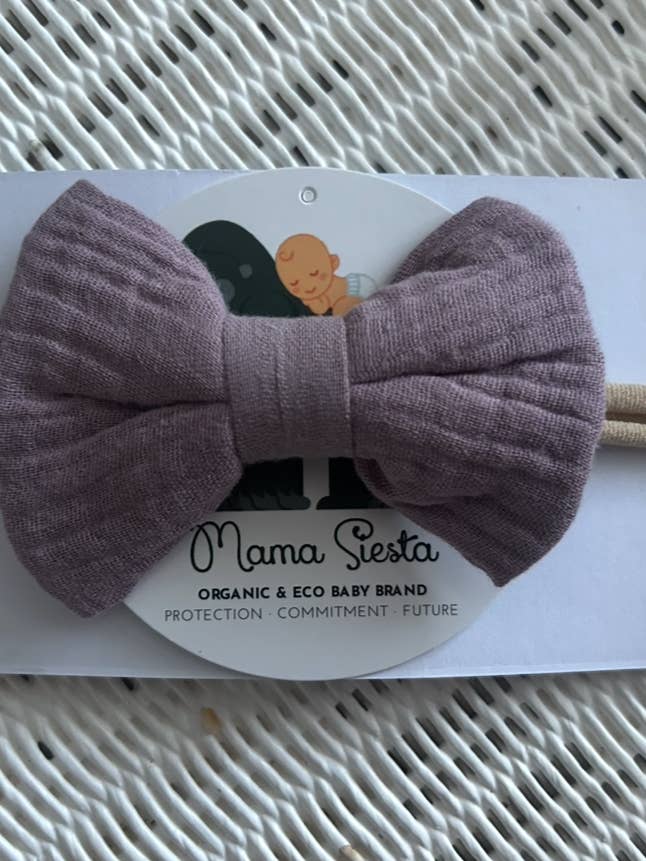 Organic Cotton Hair Bow for wholesale by Mama Siesta