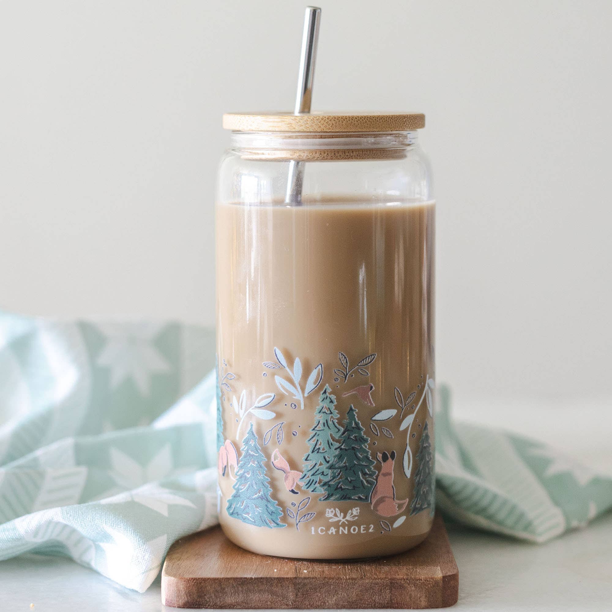 1canoe2 | One Canoe Two Paper Co. - Wholesale Drinking Glass/Cup - Winter Fox Glass Can