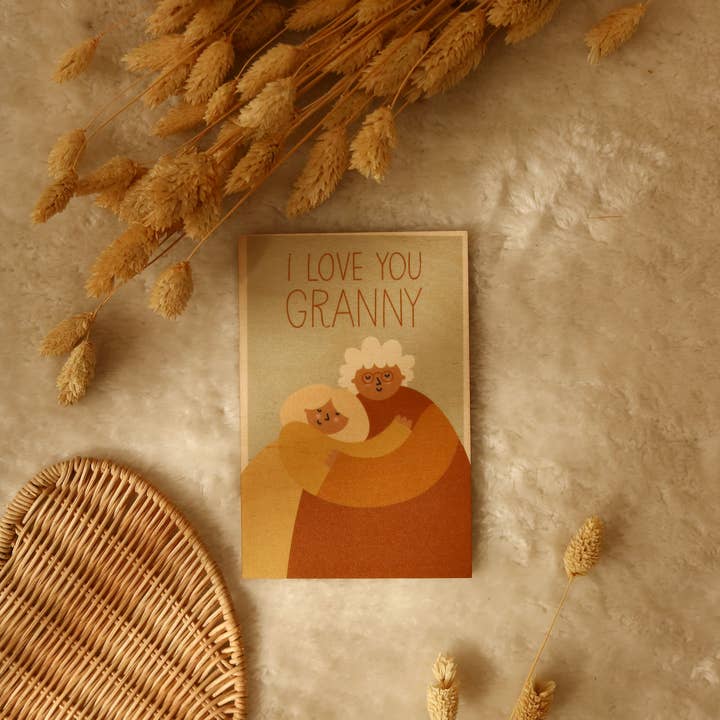 Wooden card I Love you Granny! for wholesale by milin