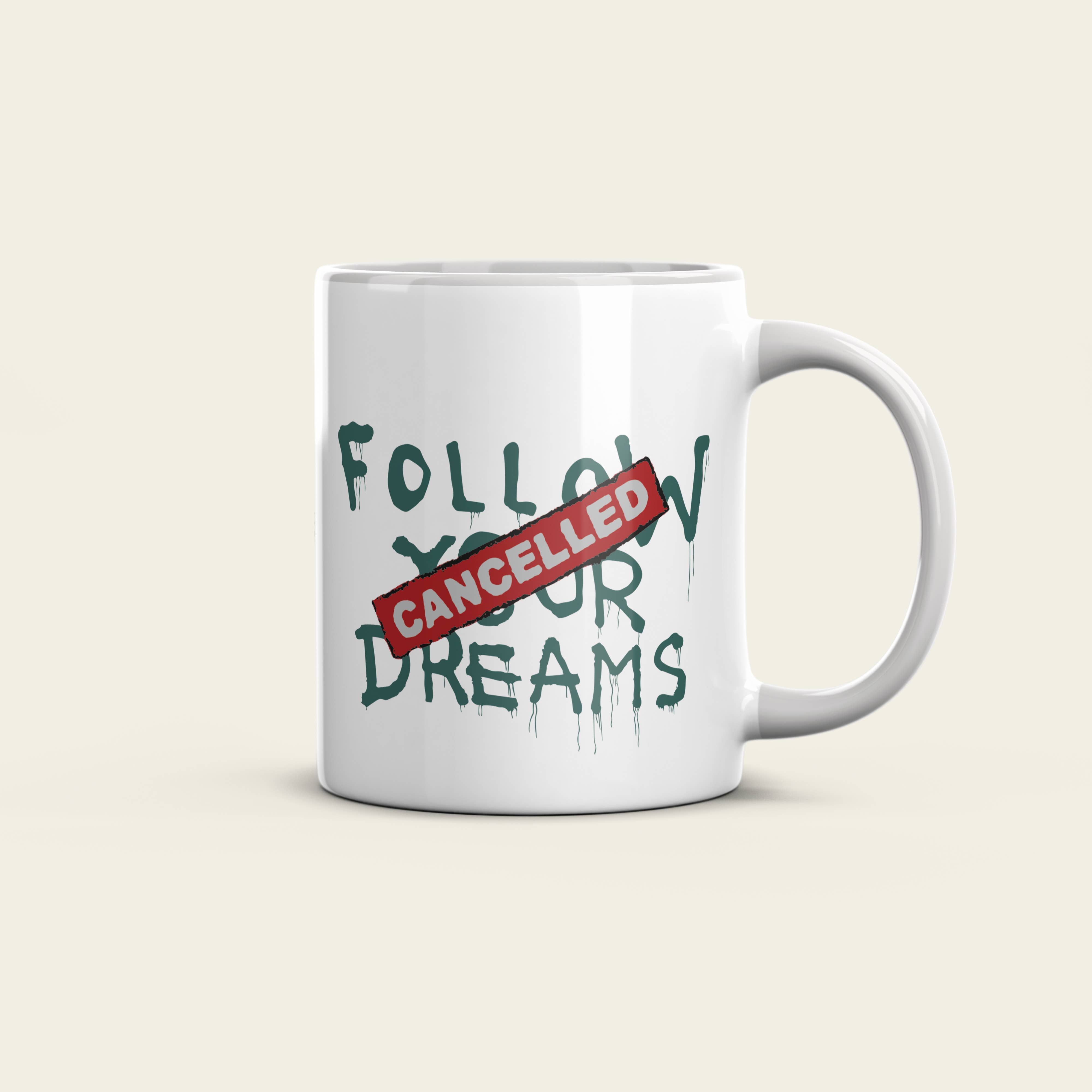 URBAN.ITY SRL – Großhandel Kaffeebecher – Banksy Keramiktasse 325 ml – Follow Your Dreams2