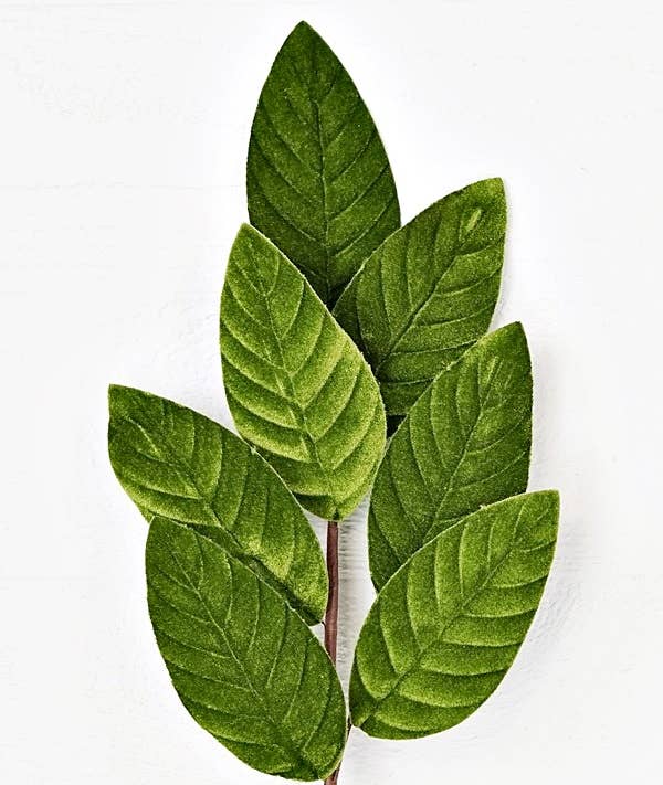 Impressive Enterprises, Inc. - Wholesale Artificial Flowers - 30003- 24in Spray-Green Velvet Magnolia Leaves-0