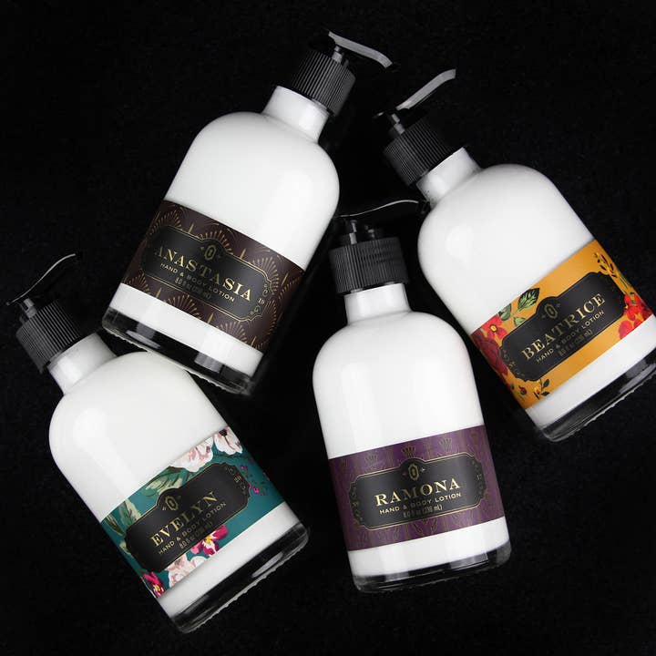 Rouge & Rye - Wholesale Hand & Body Lotion - Anastasia Lotion • Oud, Tobacco and Jasmine