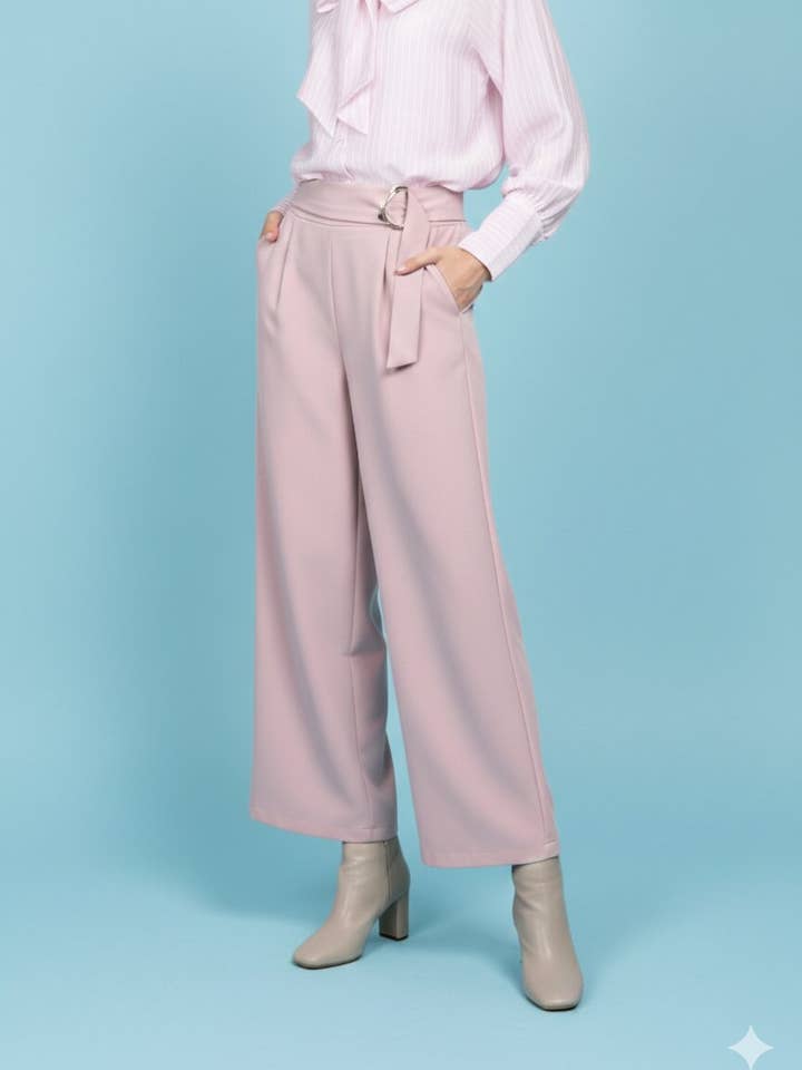 CX 25070 - Pantalón con cintura elástica y corte fluido para venta al por mayor de Lucky Nana