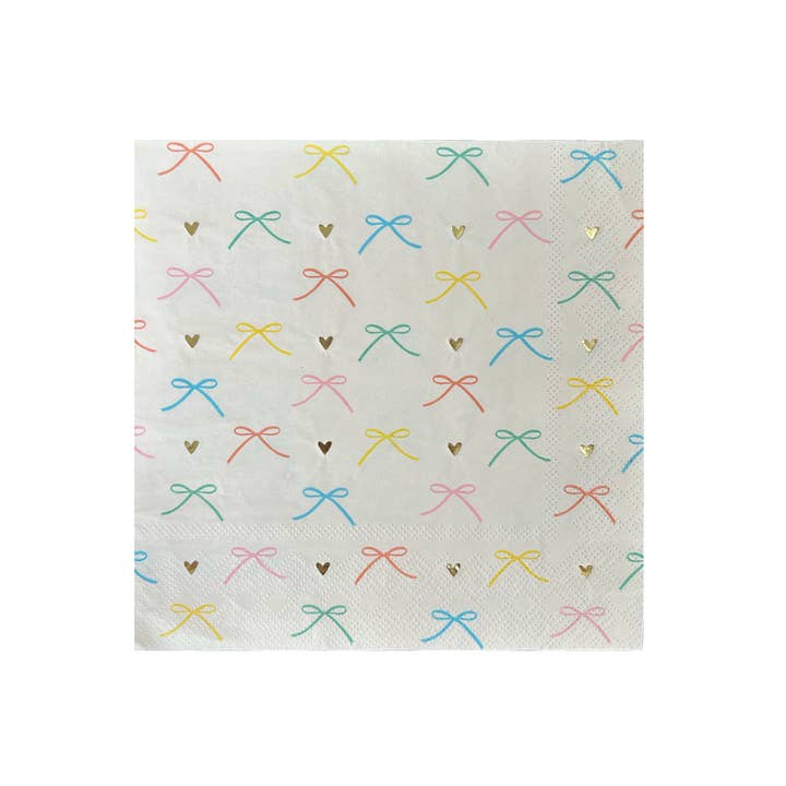 Jollity & Co. + Daydream Society - Wholesale Disposable Napkin - Bows Large Napkins