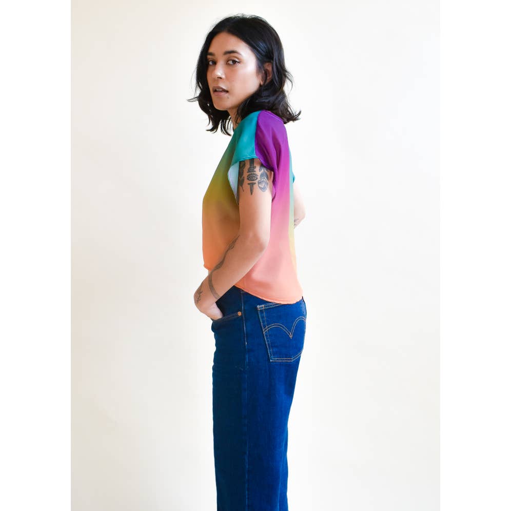 Altar - Wholesale Blouse - Women's - OOAK Fox Crop in Sunset1