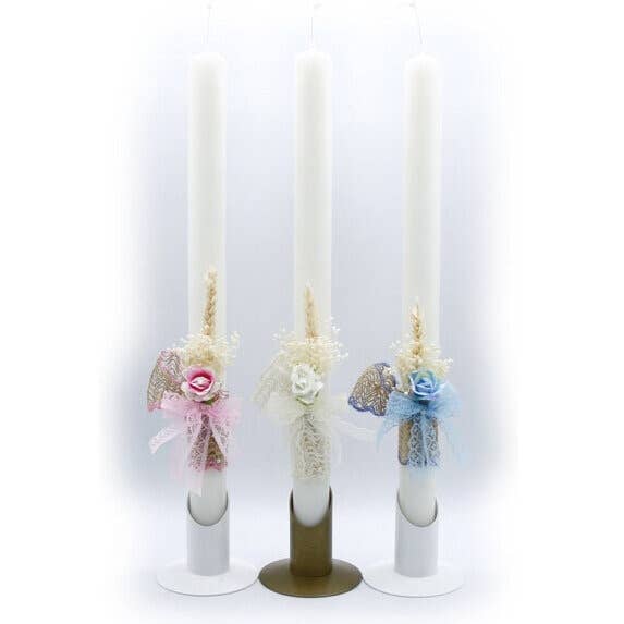 cereria pinsart - Wholesale Cake Candle - Christening candle Lace (40 X 3 cm)4