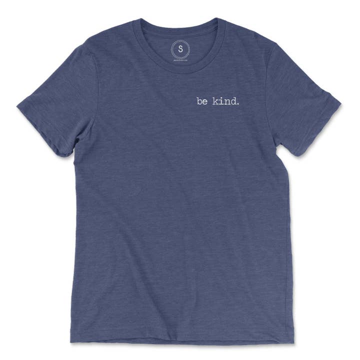 Be Kind Embroidered Classic Tee for wholesale by Kind Cotton