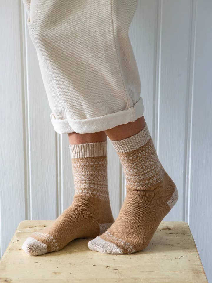 Luxury Fair Isle Socks for wholesale by The Small Home