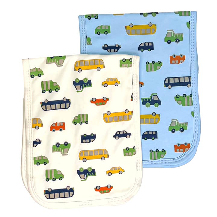 MARCELA – wholesale Burp cloth – Baby – Burp Cloth Pima Cotton - Automobiles Print5