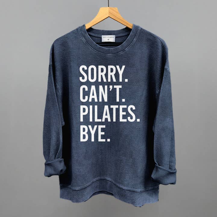 Ivy + Cloth - Vente Sweat-shirt à imprimés – femme - Désolé, je ne peux pas Pilates au revoir11