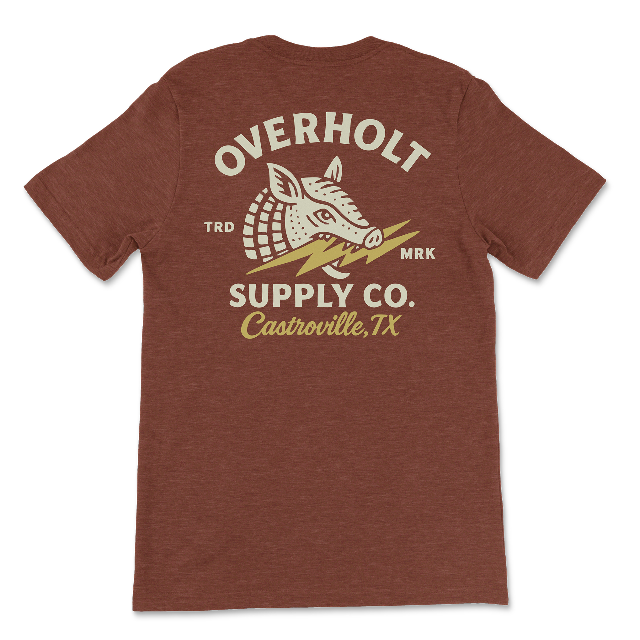 Overholt Supply Co. - Wholesale Screen Printed T-Shirt - Unisex - OSC-108 "Lightning Dillo" T-Shirt6