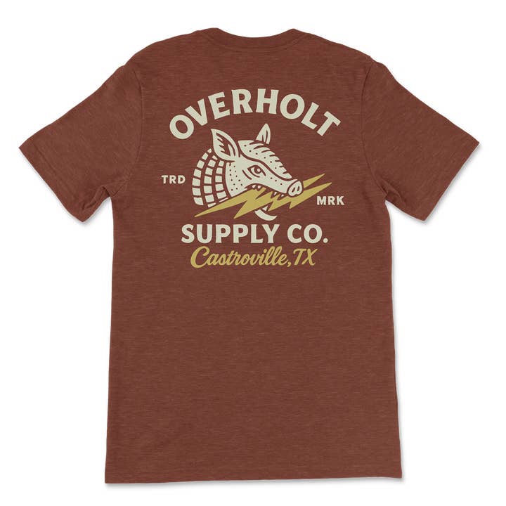 Overholt Supply Co. - Wholesale Screen Printed T-Shirt - Unisex - OSC-108 "Lightning Dillo" T-Shirt6